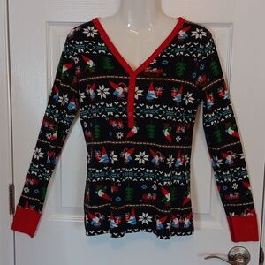 Hanna Andersson Women's M Holiday Long Sleeve Shirt Noam Pattern